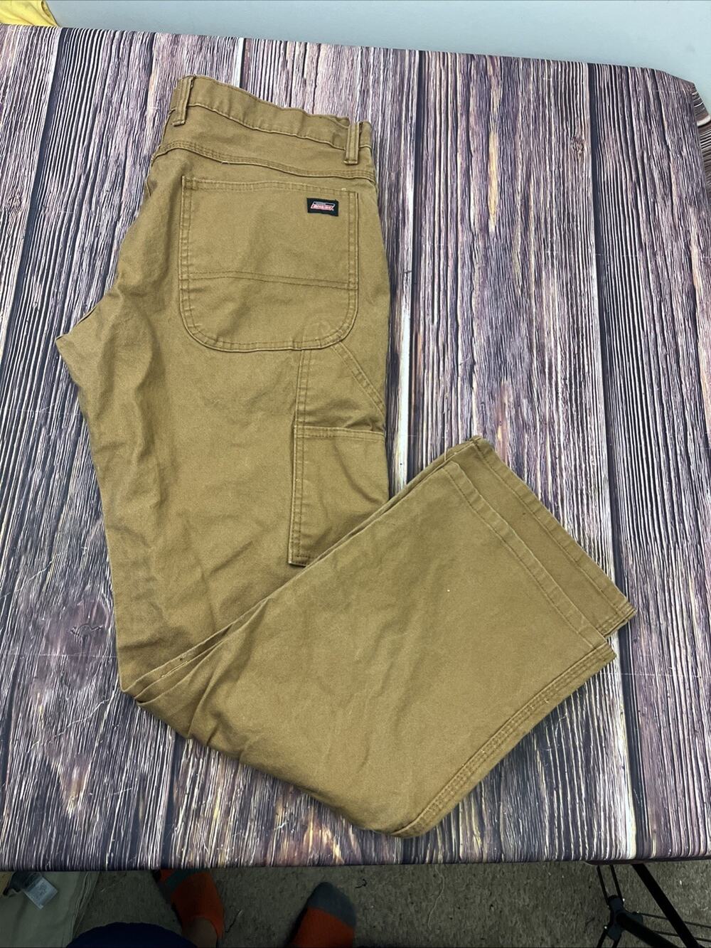 Dickies Carpenter Jeans Beige Utility Workwear Mens 34x32 (Actual 35x31)